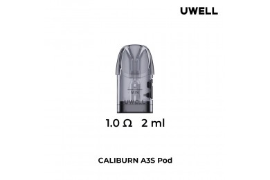Uwell Caliburn A3S Pod Kartuş 1.0Ω 2ml Gri Şeffaf Yedek Coil