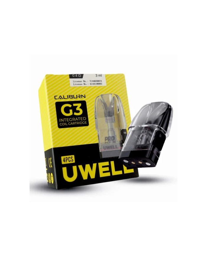 Uwell Caliburn G3 Kartuş 0.4Ω, 3ml, Entegre Coil, Siyah